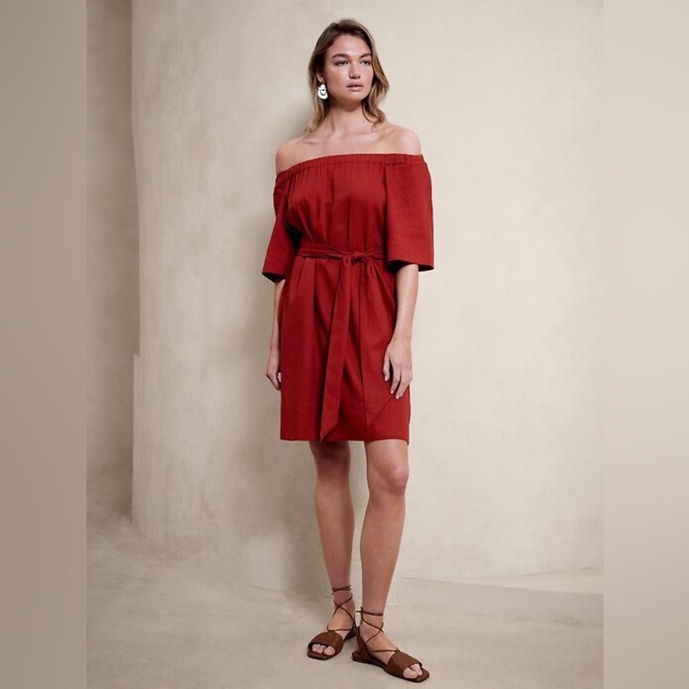 NWT Banana Republic Linen Blend Mini Dress